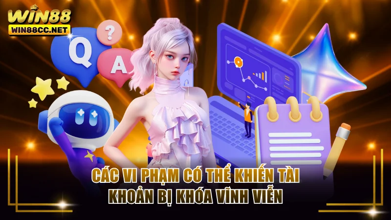 Các vi phạm có thể khiến tài khoản bị khóa vĩnh viễn